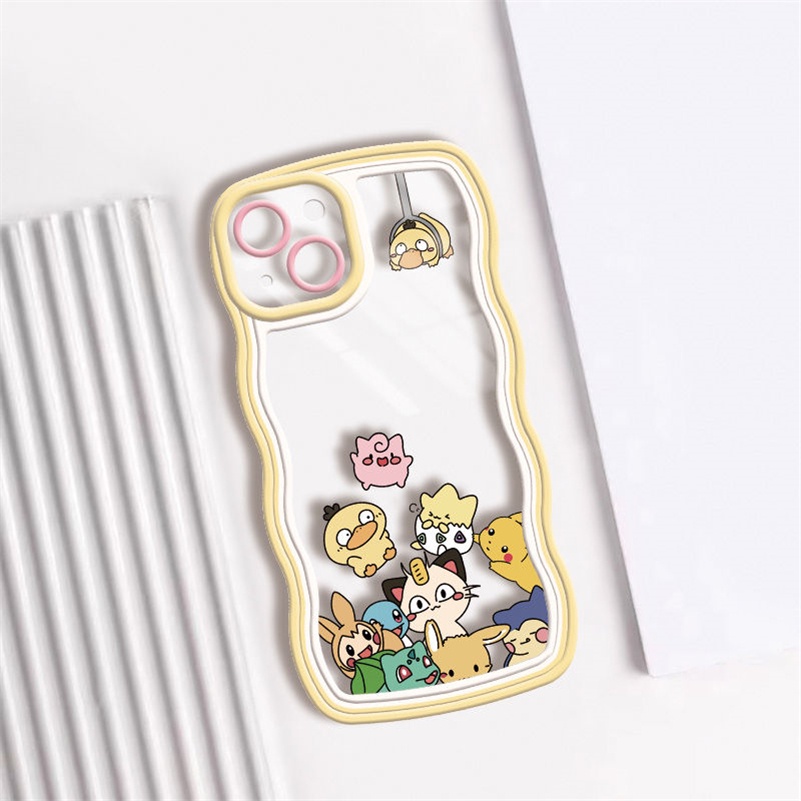 Casing Soft Case Silikon Motif Kartun Untuk iPhone 14 13 12 11 Pro Max X Xr Xs Max 8 7 6 6s Plus