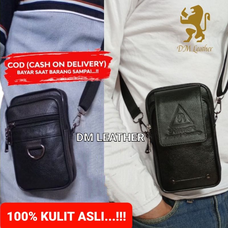 Tas Selempang Hp kulit asli
