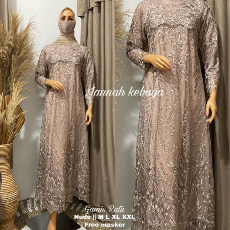 NEW!!! KEBAYA GAMIS RATU//GAMIS KONDANGAN MEWAH //GAMIS PESTA MEWAH//DRES MUSLIM//GAMIS TILLE//GAMIS TERMURAH//DRESS MUSLIM