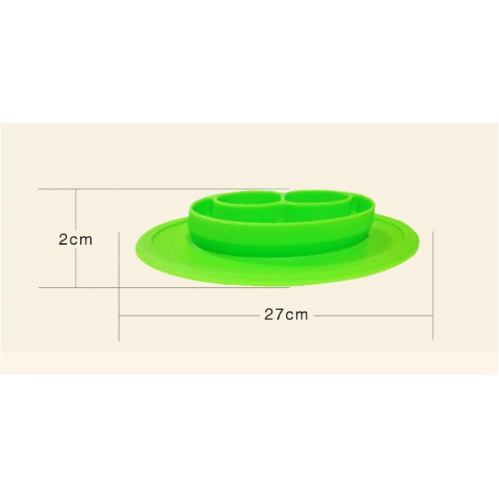 SHOPELLO - Piring Makan Bayi Silikon Anti Geser Plate Mat Tempat Makan Anak Silicone