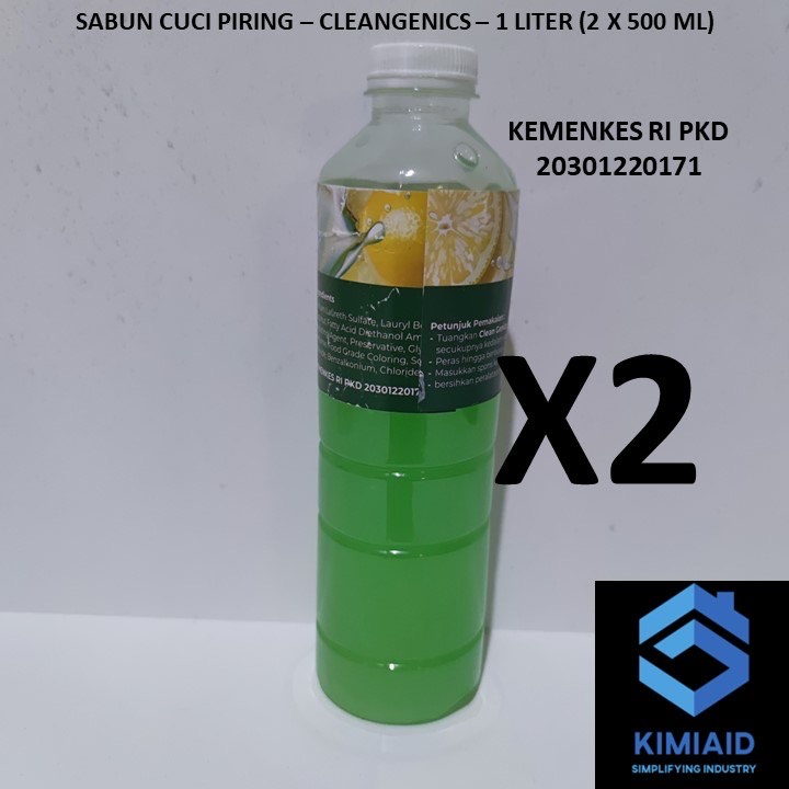 Sabun Cuci Piring 1 Liter - Dishwashing Liquid Konsentrat 1L - CleanGenics