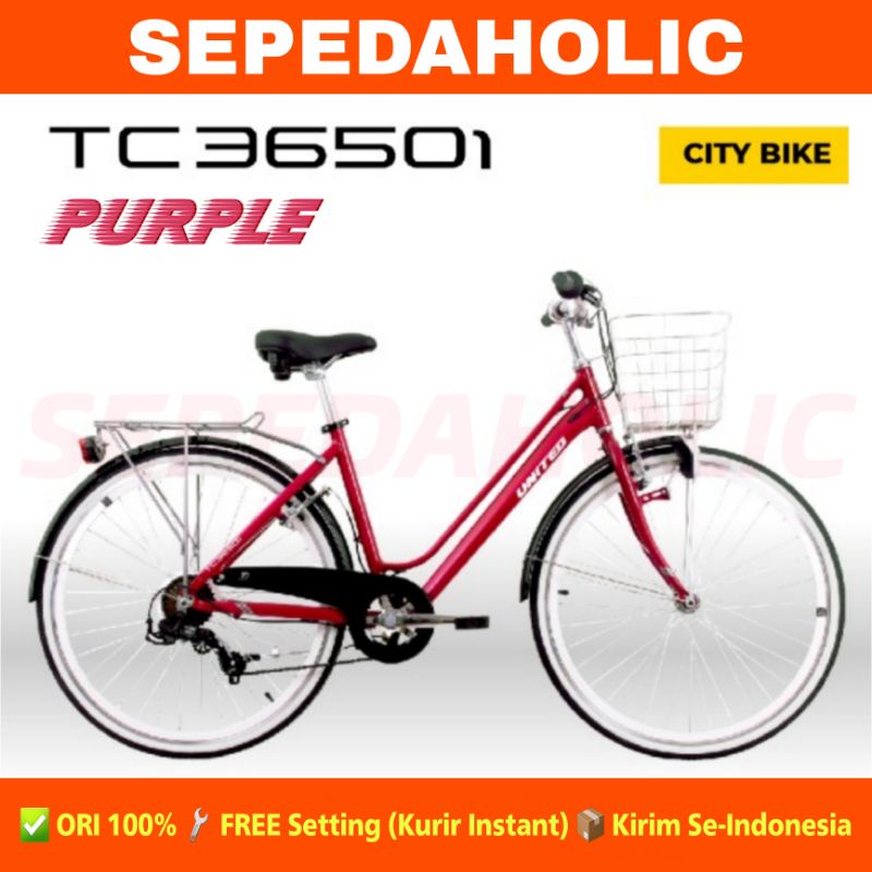 [EKA JAAYA SEPEDA] Sepeda Keranjang Dewasa UNITED TC 3650i TC3650i Alloy Shimano 7 Speed Ukuran 26