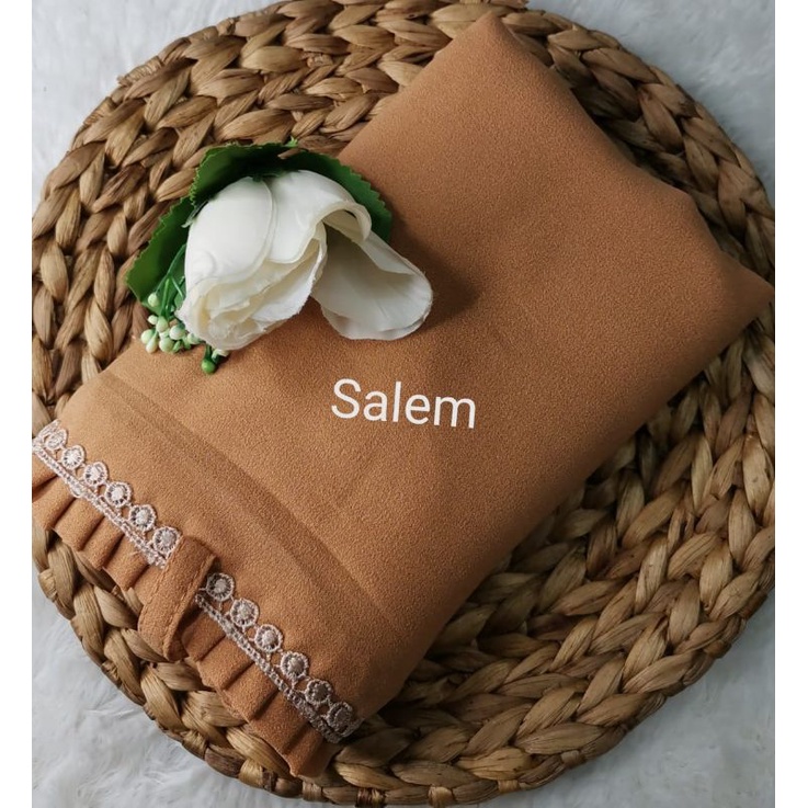 BERGO MARYAM KCB-LIPIT RENDA/AL'FADANI HIJAB-Salem