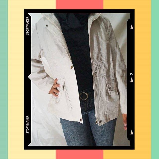 [Thrift] Jaket putih / Outer / Vintage Casual