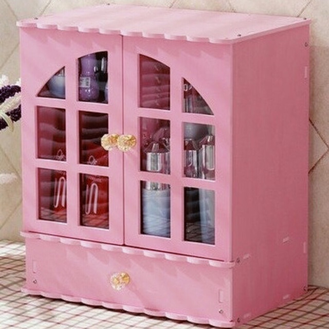 Makeup Storage Cabinet Pink Shopee Indonesia