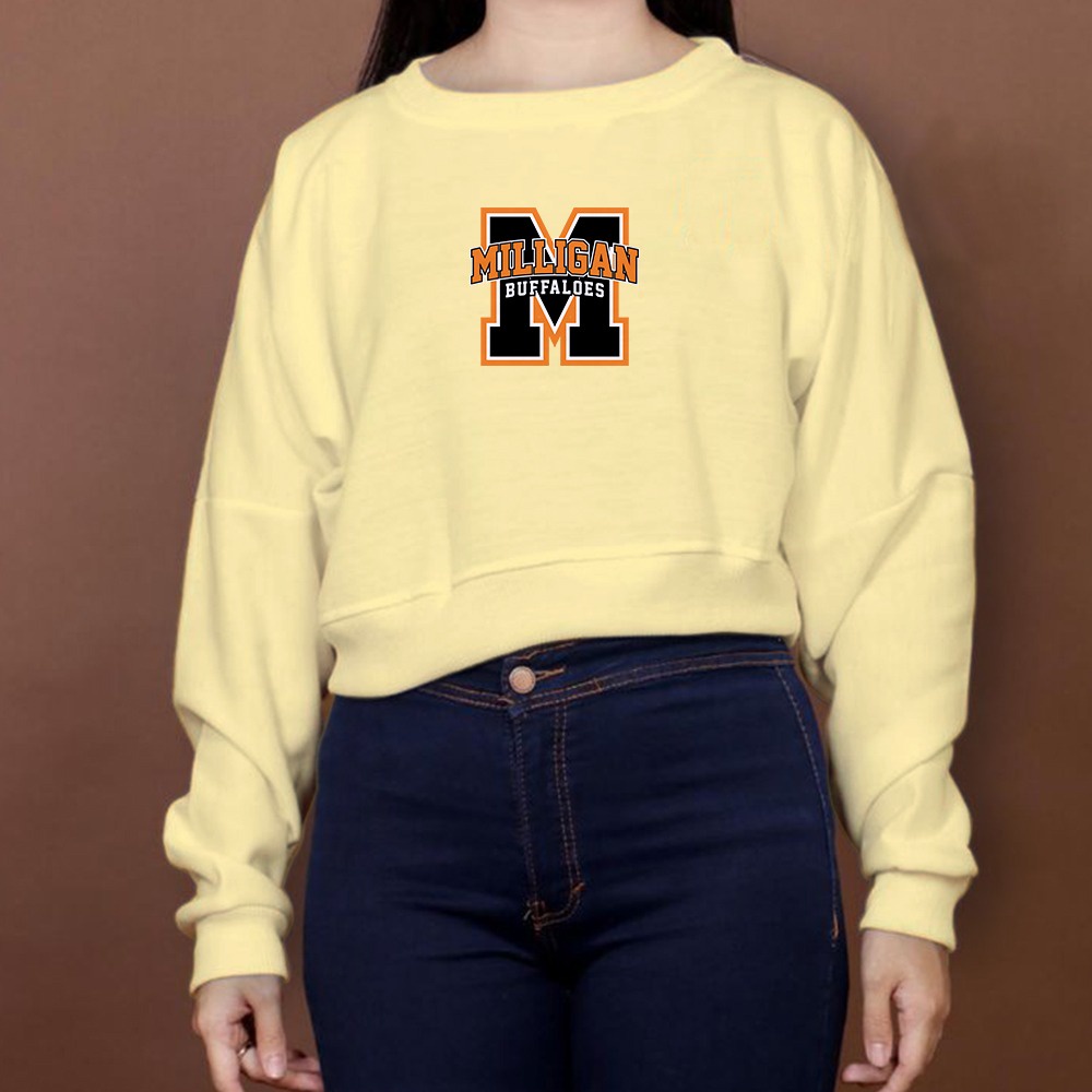 CROP OVERSIZE WANITA MILLIGAN BUFFALOES / SWEATER CROP WANITA TEBAL