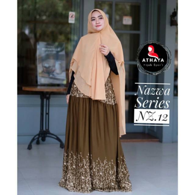 Nazwa series Original by Athaya Hijab (set gamis dan khimar)