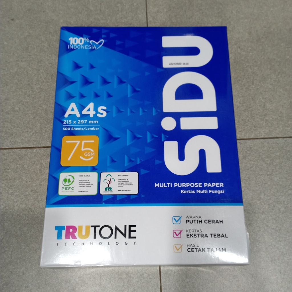 

Kertas HVS SIDU Sinar Dunia A4s 75 gsm 75gr