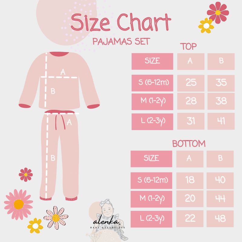 Alenka - Pajamas Set (6m - 3 years) / Piyama Bayi Anak