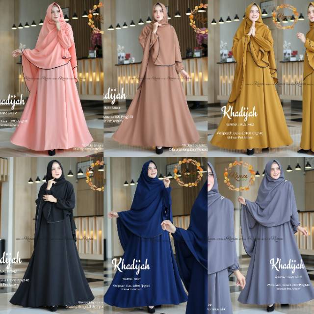 Khadijah Syari Free Hijab / Gamis Syari / WickyCollection