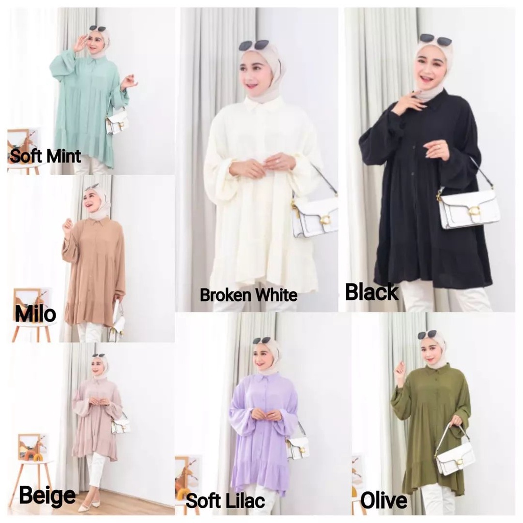 RINAYA TUNIK / TUNIK KEKINIAN / BAJU ATASAN POLOS / BAJU ATASAN BIGSIZE / TUNIK JUMBO / OVERSIZE / B