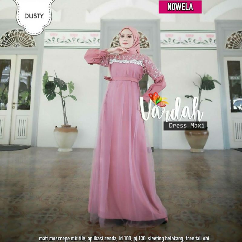 Vardah Dress Maxy Tile Renda Nowela