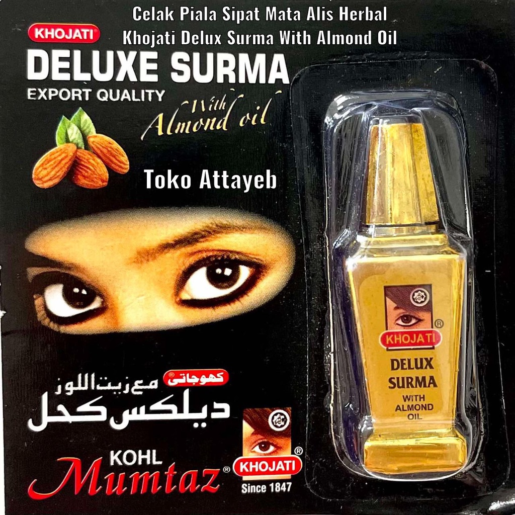 Celak Mata Kajal Khojati Eyeyurvedic Kohl Liner- mumtaz delux kajal - bubuk elsherifain -  delux surma