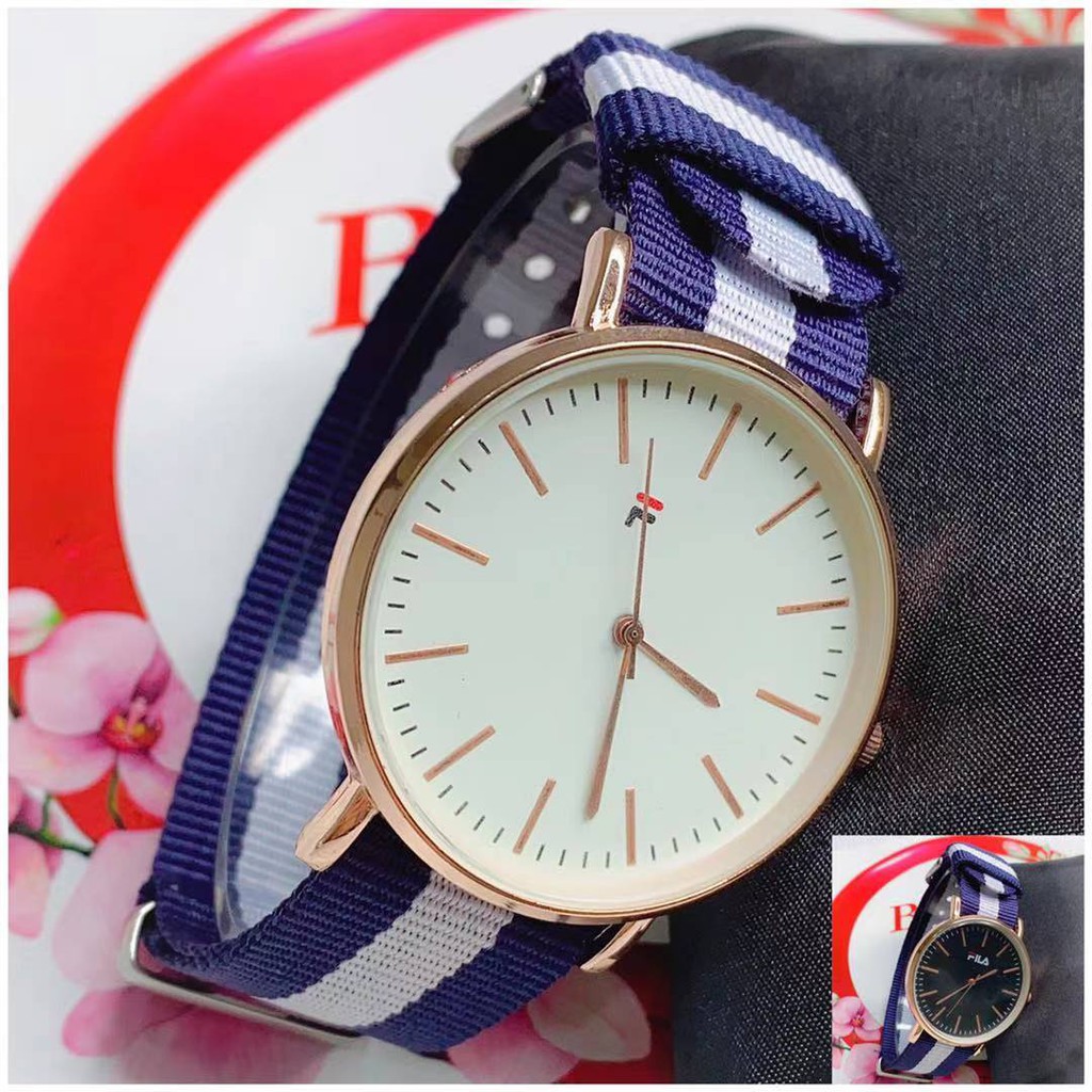 Ready Stock Geneva Jam Tangan Pria Canvas Korea Fashion Jam Tangan Murah Watch Men Women Watch