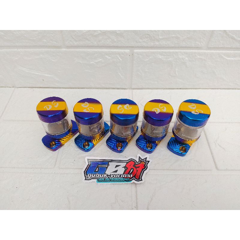 Tutup minyak rem variasi kaca 2tone PNP BEAT,VARIO,SCOOPY