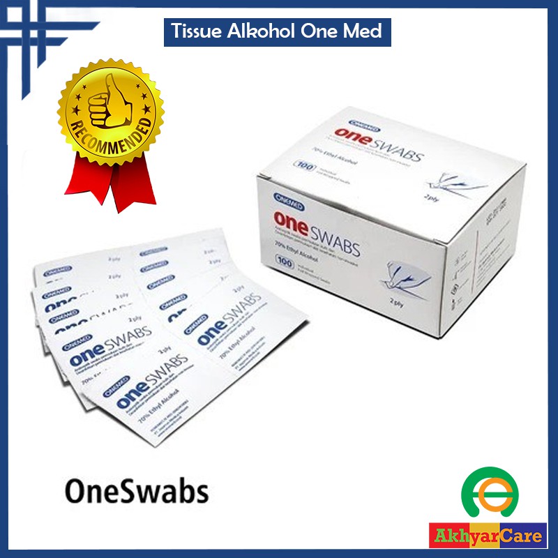 Alkohol Swab Onemed One Med 1 Box isi 100 pcs