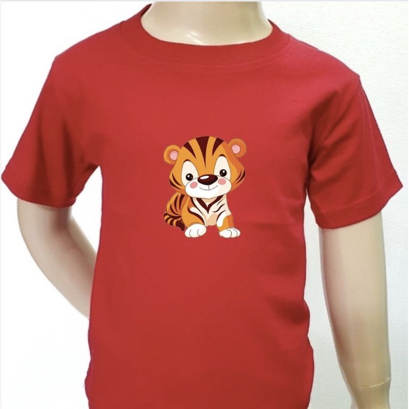 BAJUOK_JKT | KIDS EDISI IMLEK 2022 MACAN KAOS KATUN COMBED ANAK - ANAK UNISEX DISRTO ATASAN ANAK - A