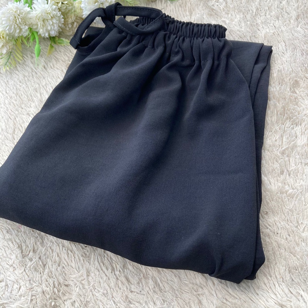 CELANA KULOT CRINKLE PREMIUM / KULOT AIRFLOW / RUBY KULOT CRINKLE /CELANA SANATAI/CELANA TERBARU-cln ariflw hitam