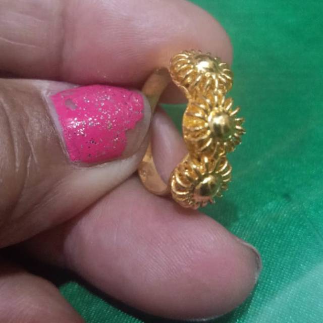 Cincin mawar 5gram emas toba 24karat
