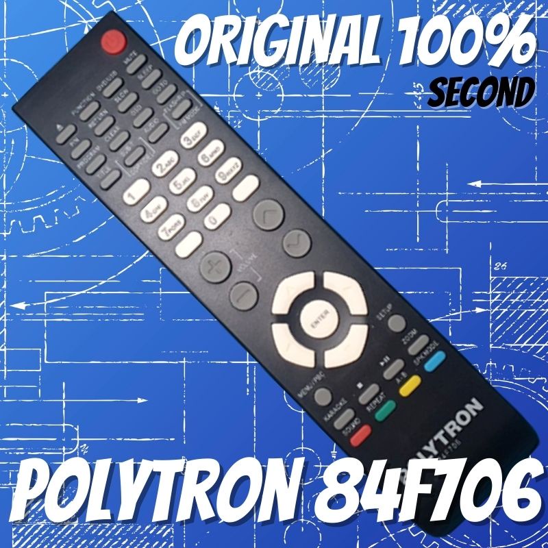 Remote DVD Home Theather Polytron 84F706 Original Second
