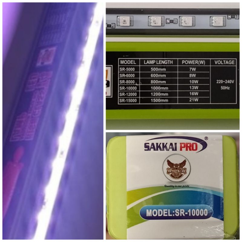 Lampu Ikan Super Red T4 SR 10000  LED Celup Akuarium Warna Pink Kemerahan