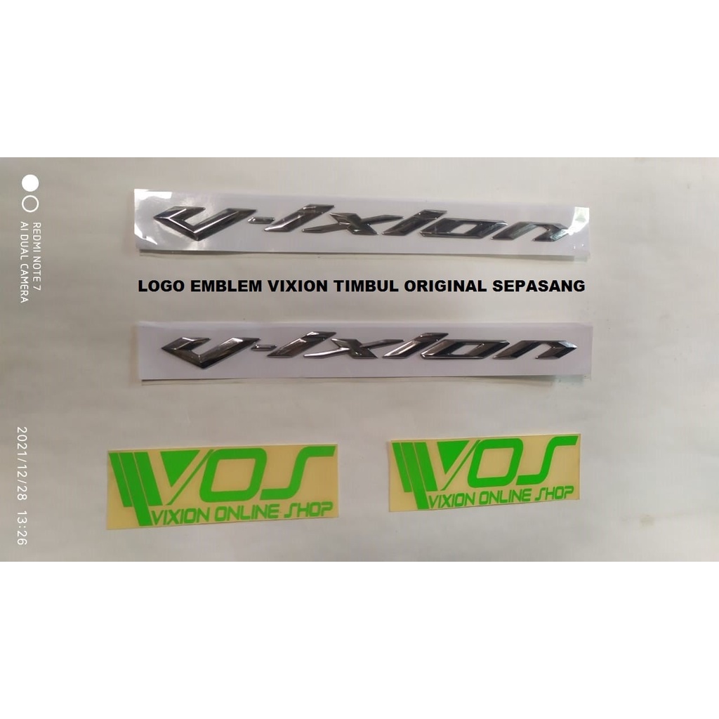 LOGO EMBLEM VIXION TIMBUL ORIGINAL SEPASANG