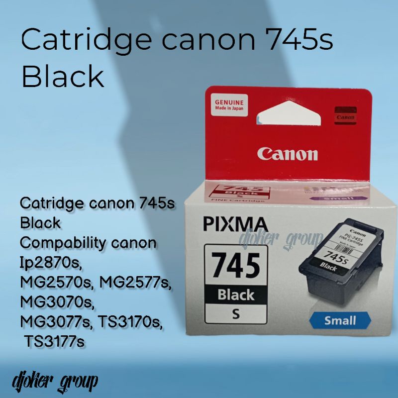 Catridge Tinta Black Canon 745s Original for mg2570 mg2570s mg2470