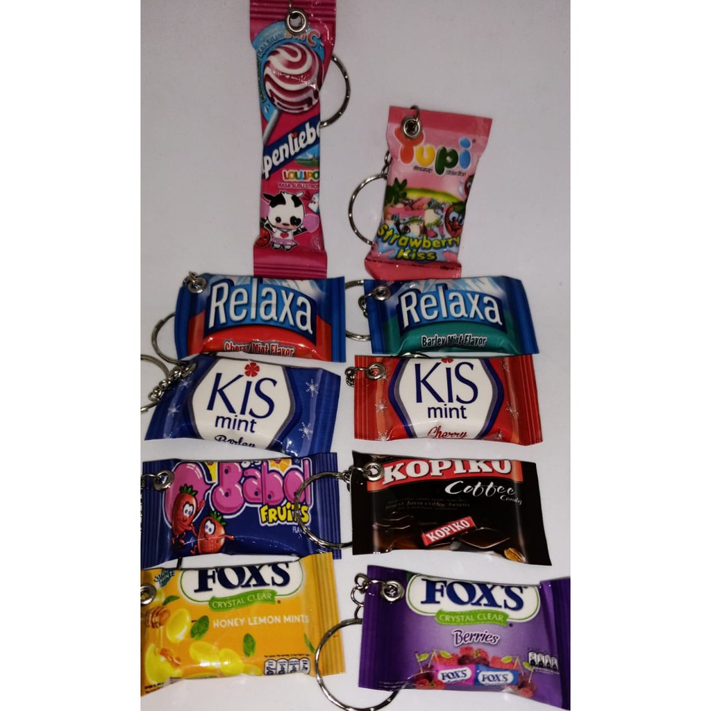 (SKR) GROSIR SOUVENIR UNIK GANTUNGAN KUNCI SNACK INDOMIE KOPI ES KRIM SO NICE-PERMEN