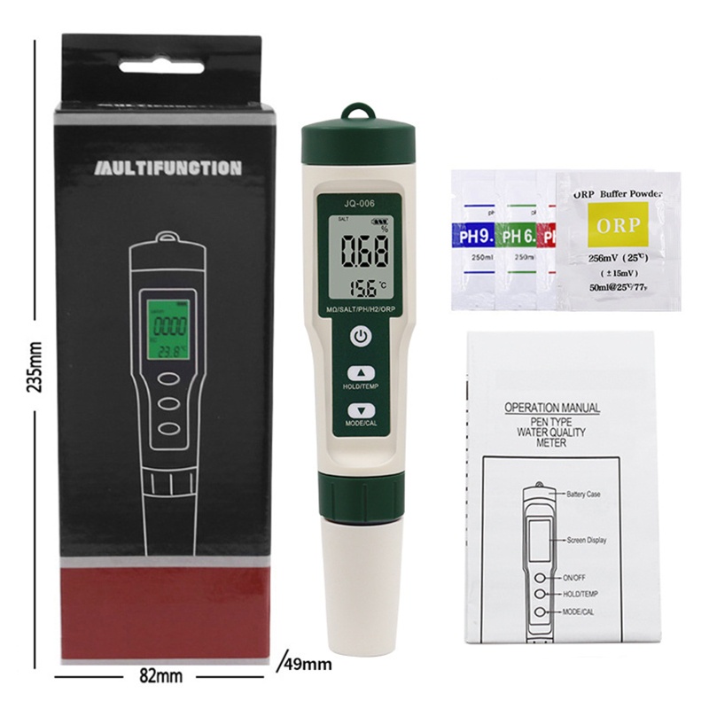 Kiss 10 in 1 Pen Tester Kualitas Air Digital TDS EC &amp; Temperatur Meter P-h / Salt