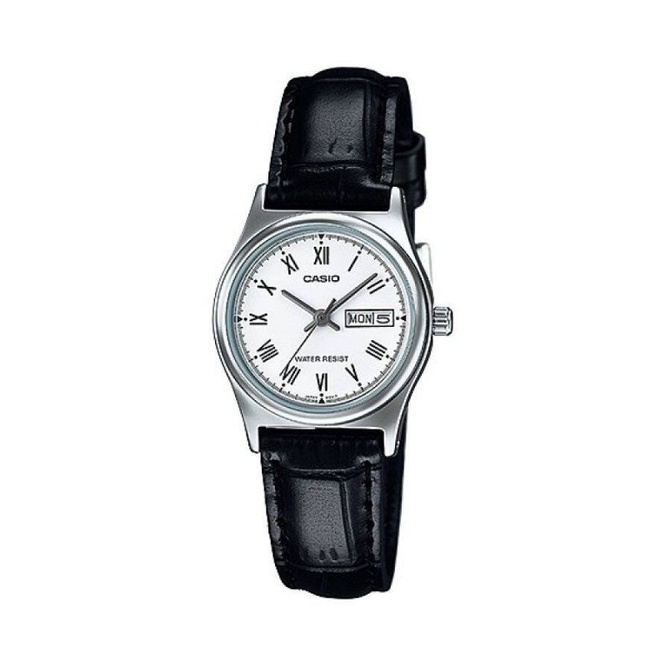 JAM TANGAN WANITA TALI KULIT CASIO ORIGINAL LTP V006L-7B