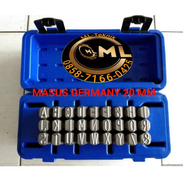 

MASUS Germany Angka Ketok 20 mm Stamp Punch Letter Set A-Z and &