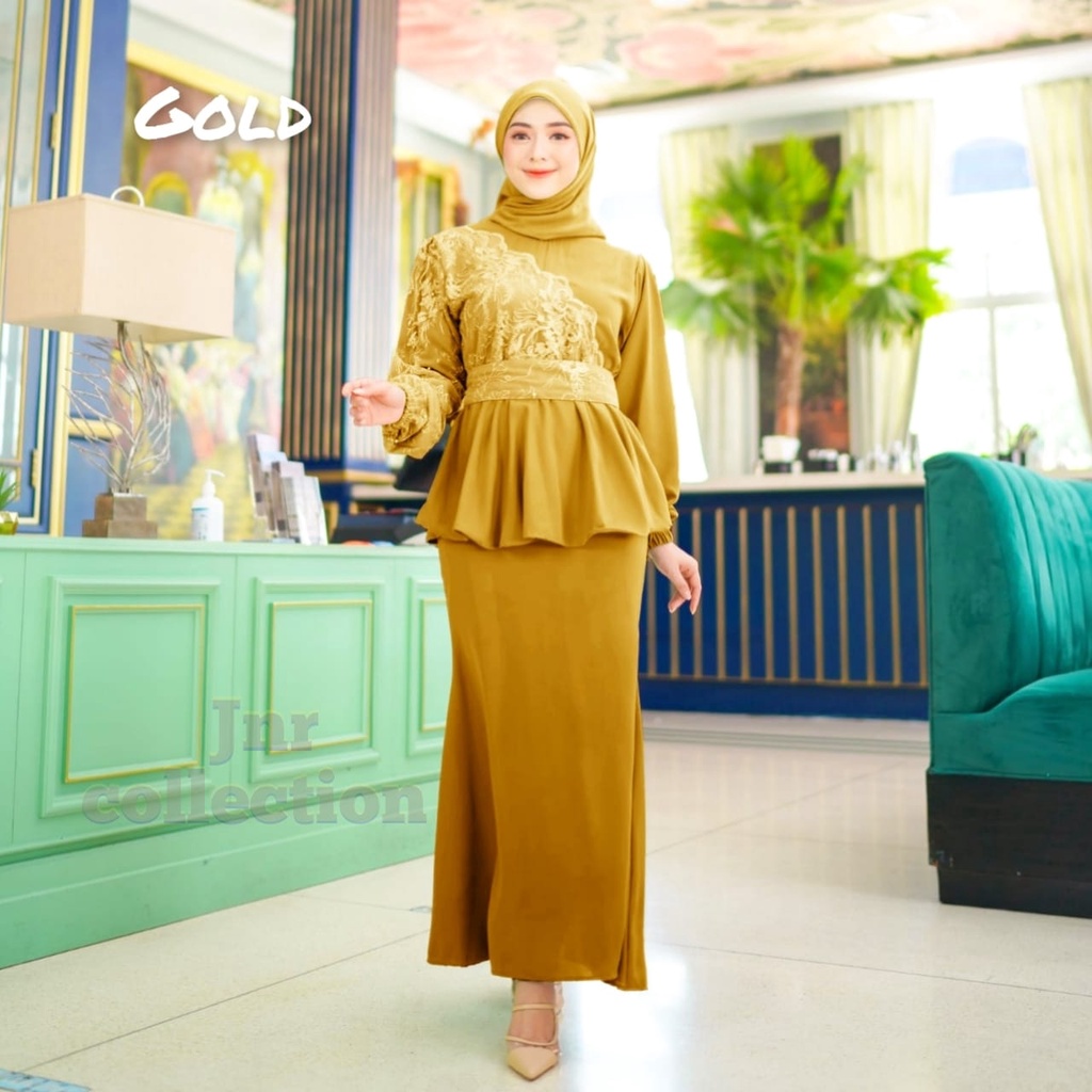 Gamis Terbaru Brukat Mewah CAROLLA Gamis Tile Size M L XL XXL Dress Kondangan  Gamis Remaja Kekinian 2022 Gamis Pesta Mewah Elegan