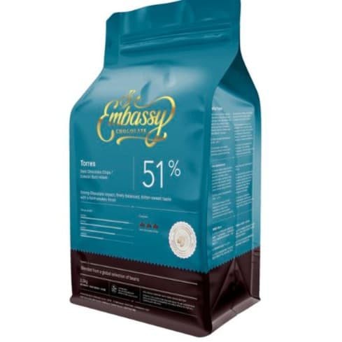 

EMBASSY Couverture Dark Torres 51% 2,5 kg - Tulip Chips Couverture 51%