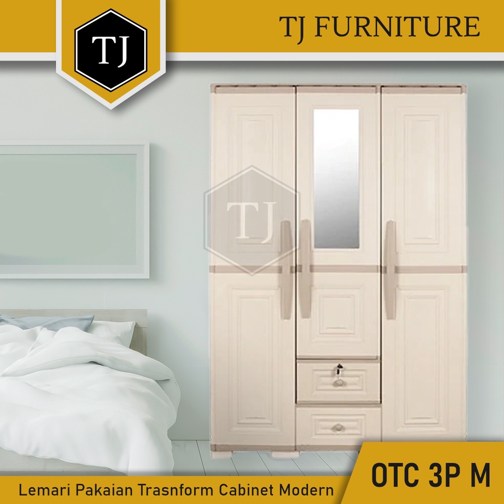 Olymplast Lemari Pakaian Plastik Transform Cabinet Modern 3 Pintu - OTC 3P Modern