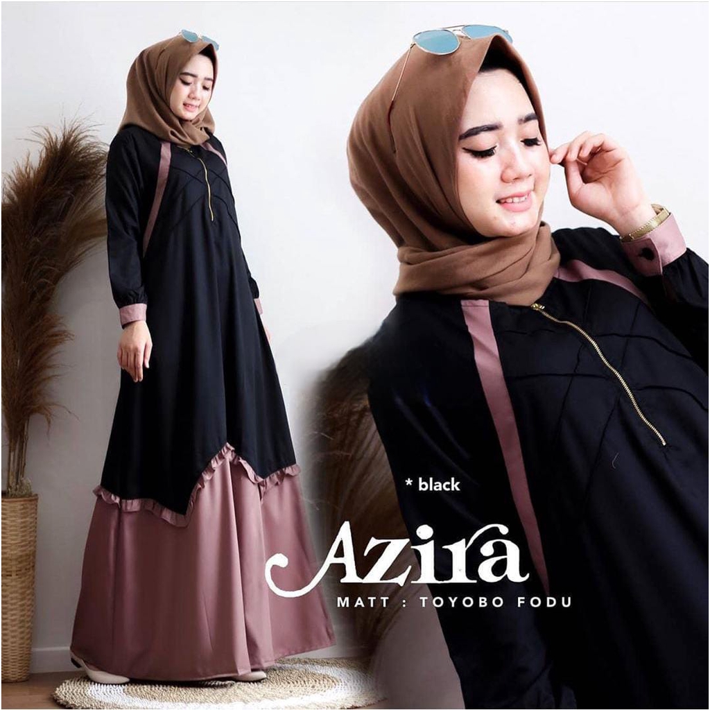 AZIRA DRESS JUMBO | Bahan TOYOBO exclusive | Size 5L XXXL XXL XL L M S