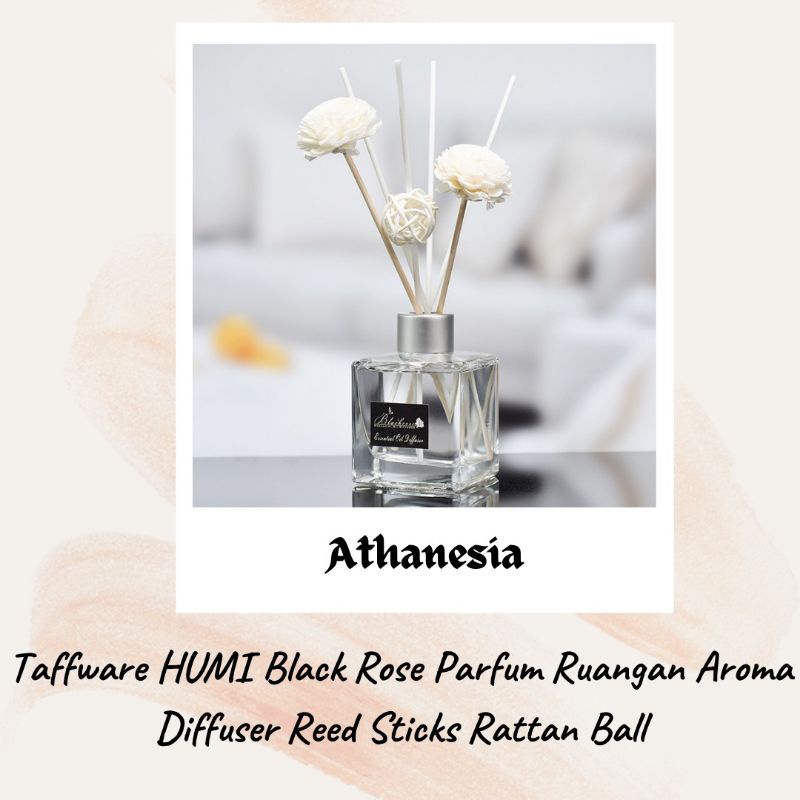 Harga Pabrik Taffware Humi Black Rose Parfum Ruangan Aroma Diffuser Reed Sticks Rattan Ball Pengharum 50ml YDzJknNFMdOdal