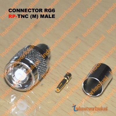 KONEKTOR CONNECTOR RG6 RP-TNC M (MALE)