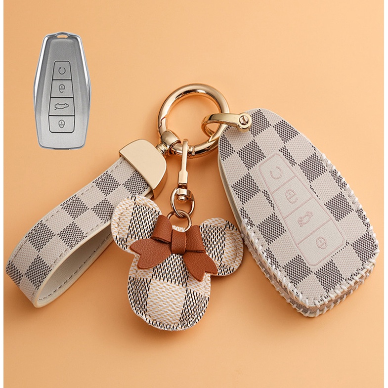 For proton Exora Key Start Remote Leather Car Key Cover Case