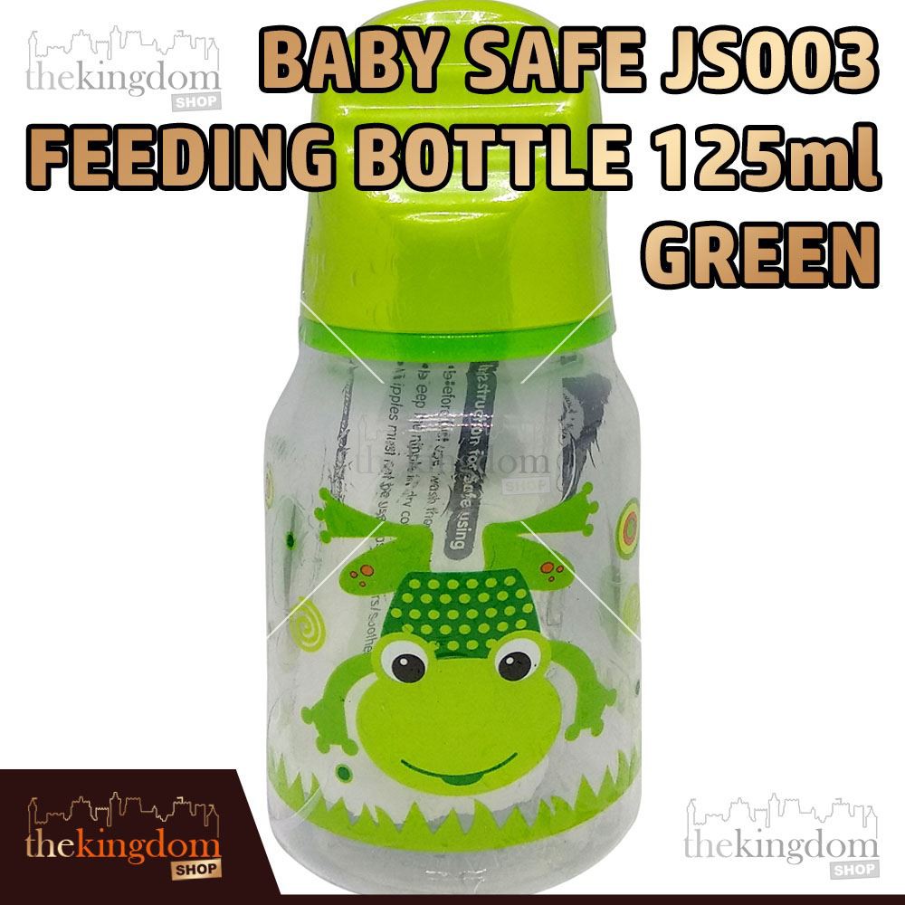 Baby Safe JS003 Botol Susu Minum Anak Bayi 125ml Hijau Kodok Frog Green Murah