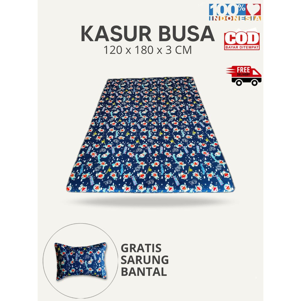 Kasur busa murah promo 2 orang 120 x 180 x 3 cm PLUS SARUNG BANTAL / Modern Foam / Kasur Busa Lipat