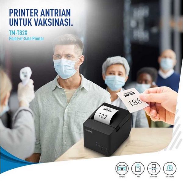 PRINTER KASIR EPSON TM-T82X TMT82X THERMAL USB/SERIAL TMT82 X TM-T82 X GARANSI RESMI