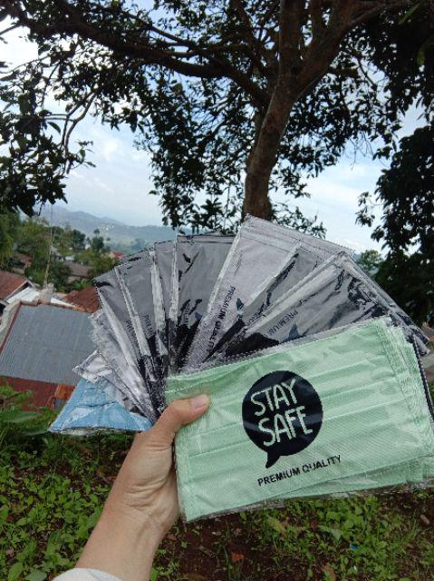 Masker Kain Rangkap  2 Ply Warna Campur Ready Kain Oxford Grade A Premium Quality Anti Virus Corona