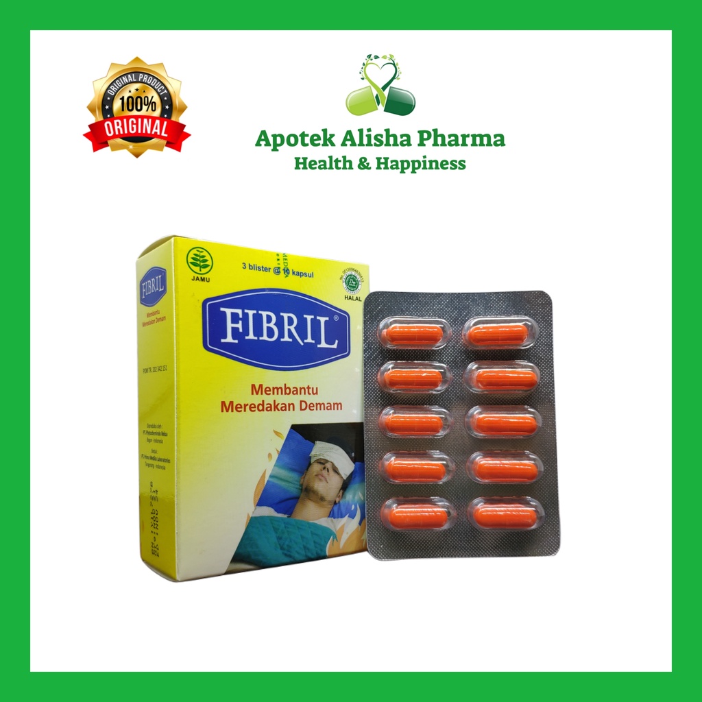 Fibril Kapsul (Strip 10kapsul) - Pibril Kapsul Cacing Obat Penurun Panas Demam Tipes