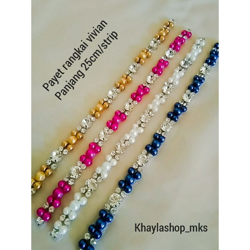 PAYET RANGKAI / PAYET RANGKAI PINGGANG / PAYET LENGAN / RENDA MUTIARA / RENDA PERMATA
