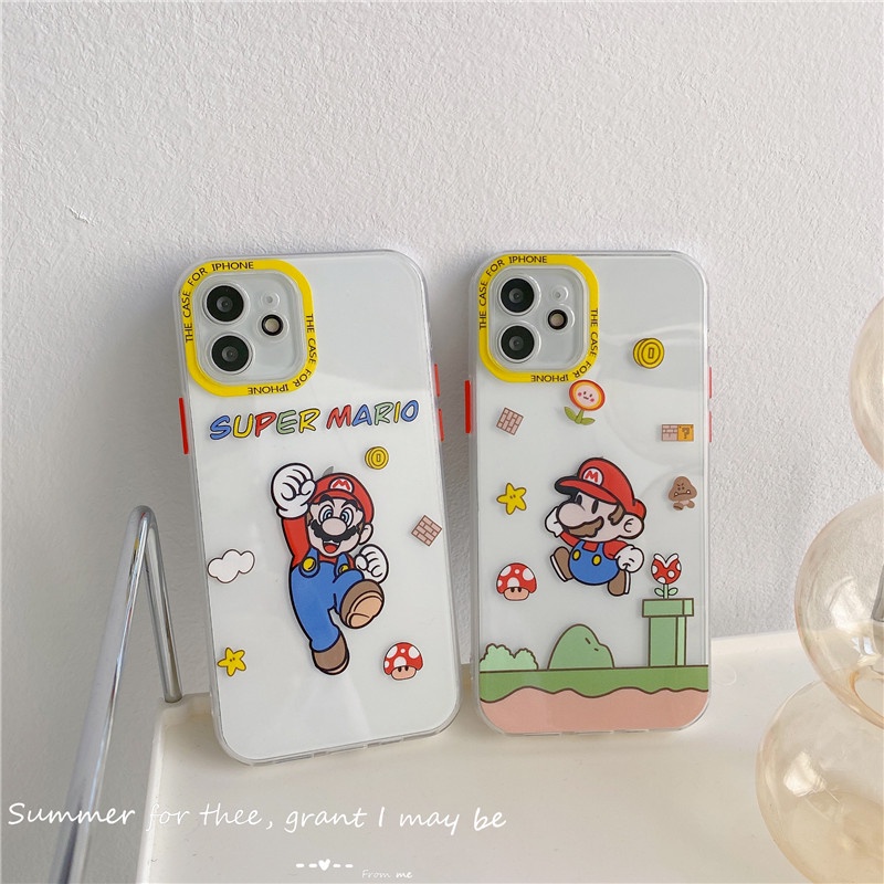 Soft case TPU Motif super Mario Untuk iphone 11 12 13PROMAX X XS XR XSMAX 7 8 Se 2020 PLUS