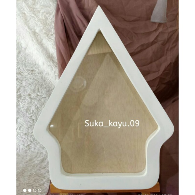 Bingkai Wayang Pigura Gunungan Frame Mahar Kayu Pernikahan Mas Kawin