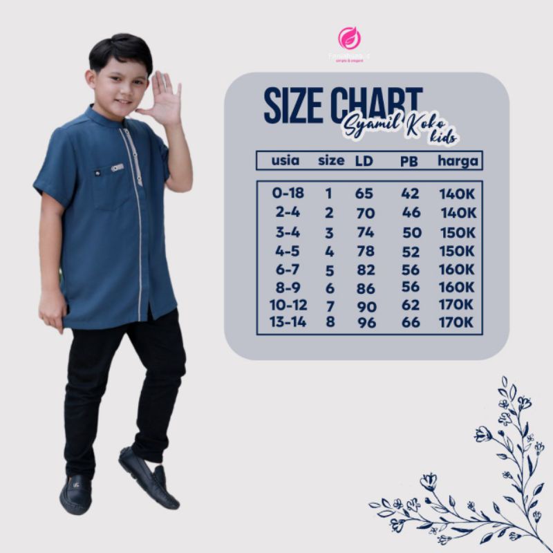 SYAMIL KOKO KIDS LENGAN PENDEK BY FANIA HIJAB