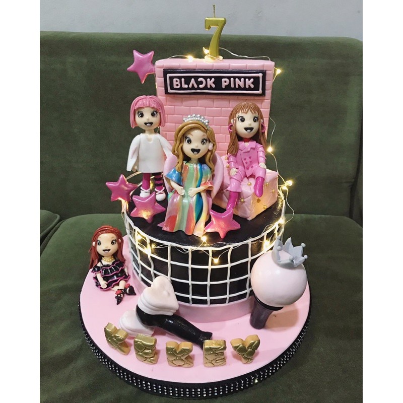 Cake Black Pink / Kue ultah Black Pink