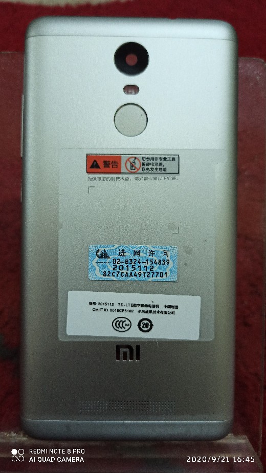 Backdoor/Tutup Belakang Xiaomi redmi note 3/Note 3 Pro