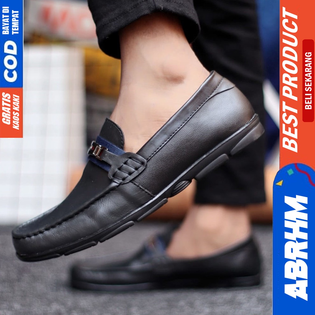 Abrhm Onic - Sepatu Formal Pria Pantofel Kulit Asli